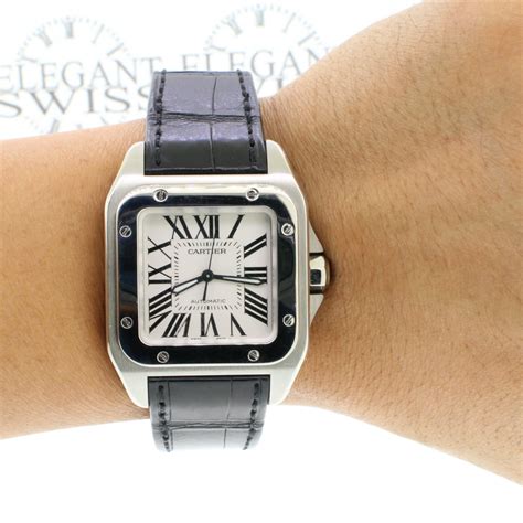 santos de cartier sizes|cartier santos 100 midsize.